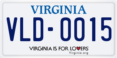 VA license plate VLD0015