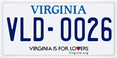 VA license plate VLD0026