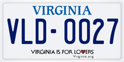 VA license plate VLD0027