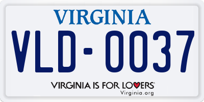 VA license plate VLD0037