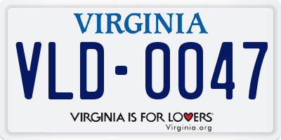 VA license plate VLD0047