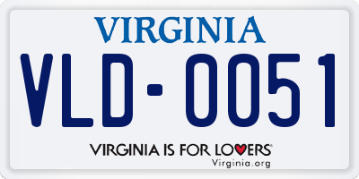 VA license plate VLD0051
