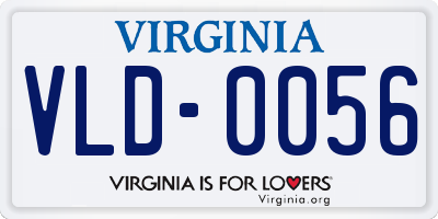VA license plate VLD0056