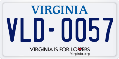 VA license plate VLD0057