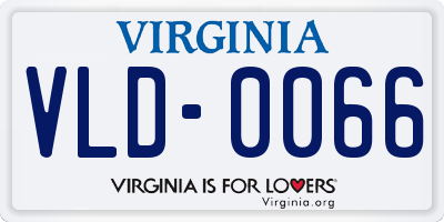VA license plate VLD0066