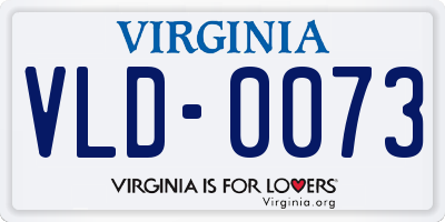 VA license plate VLD0073