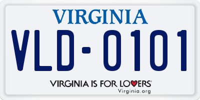 VA license plate VLD0101