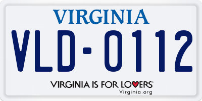 VA license plate VLD0112