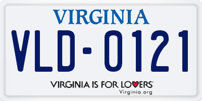 VA license plate VLD0121