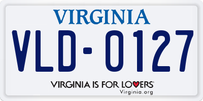 VA license plate VLD0127