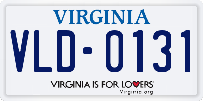 VA license plate VLD0131