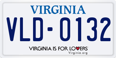 VA license plate VLD0132