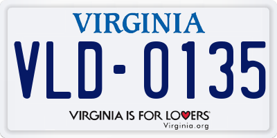 VA license plate VLD0135