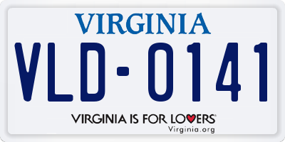 VA license plate VLD0141