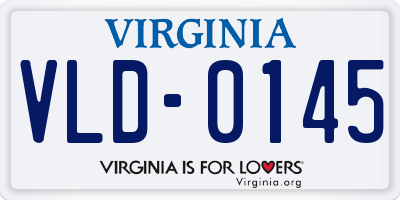 VA license plate VLD0145