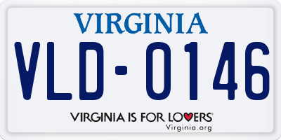 VA license plate VLD0146