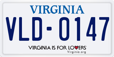 VA license plate VLD0147