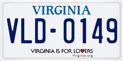 VA license plate VLD0149