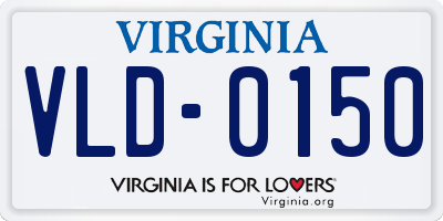 VA license plate VLD0150