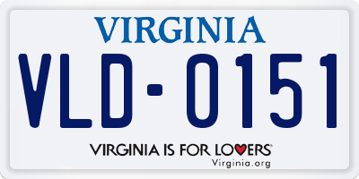 VA license plate VLD0151