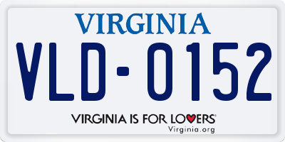 VA license plate VLD0152