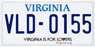 VA license plate VLD0155