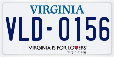 VA license plate VLD0156