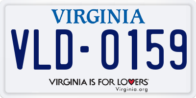 VA license plate VLD0159