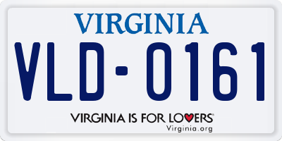 VA license plate VLD0161