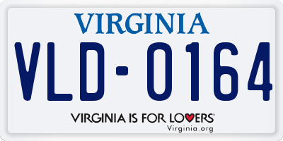VA license plate VLD0164