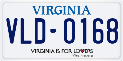 VA license plate VLD0168