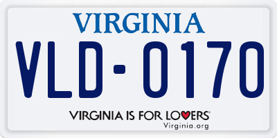 VA license plate VLD0170