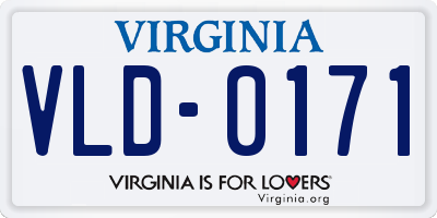 VA license plate VLD0171