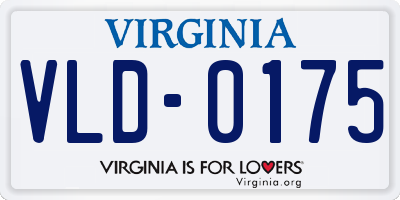 VA license plate VLD0175