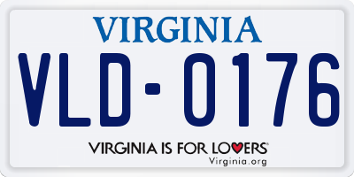 VA license plate VLD0176
