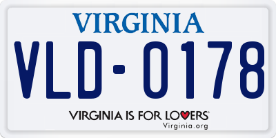 VA license plate VLD0178