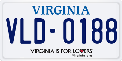 VA license plate VLD0188