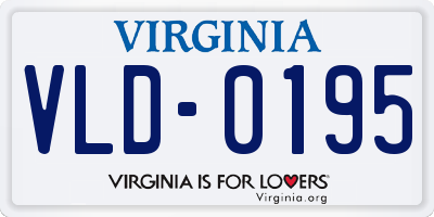 VA license plate VLD0195