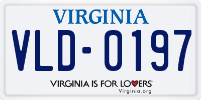 VA license plate VLD0197