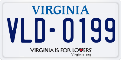 VA license plate VLD0199