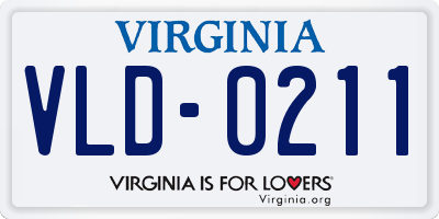 VA license plate VLD0211