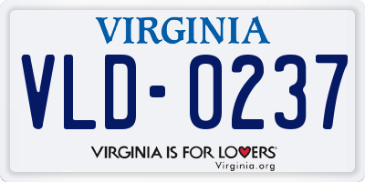 VA license plate VLD0237
