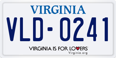 VA license plate VLD0241