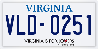 VA license plate VLD0251