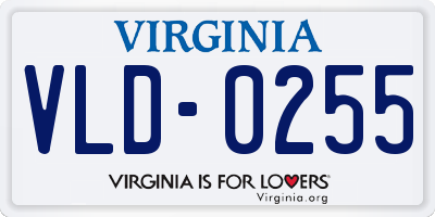 VA license plate VLD0255