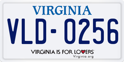 VA license plate VLD0256
