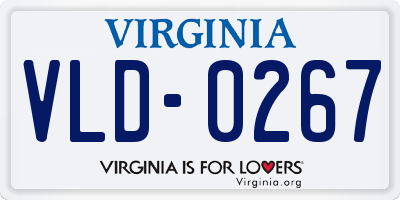 VA license plate VLD0267