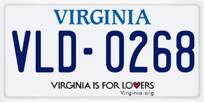 VA license plate VLD0268