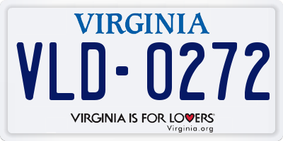 VA license plate VLD0272