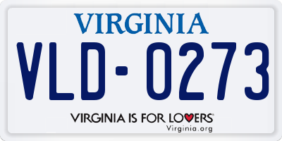 VA license plate VLD0273